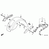 Схема вузла: Заднє крило для Honda VT125 Shadow