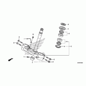 Схема узла: Рулевая траверса для Honda CRF250 CRF250X