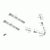 Схема вузла: Шток & Клапан для Honda CBF600