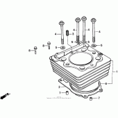 Схема вузла: Циліндр для Honda XR250