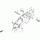 Схема вузла: Заднє крило 94-97 для Honda VFR750F Interceptor