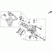 Схема узла: Задний тормозной суппорт для Honda CBR900RR CBR919RR Fireblade