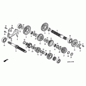 Схема вузла: Трансмісія для Honda VT750 Black Widow