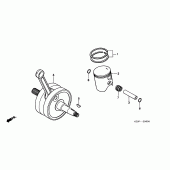 Схема узла: Коленчатый вал для Honda CR250