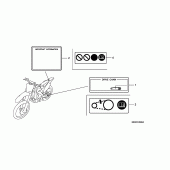 Схема вузла: Інформаційні наклейки для Honda CRF450 CRF450R