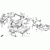 Схема вузла: Передній обтічник для Honda CBR1000 CBR1000F Hurricane