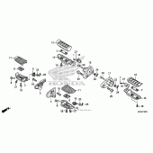 Схема узла: Подножки для Honda GL1800 Gold Wing F6B Bagger