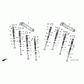 Схема вузла: Шток & Клапан (REAR) для Honda VFR800 VFR