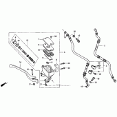 Схема вузла: Vt1100c2fr. гальмівний циліндр 95-97 для Honda VT1100 Shadow ACE