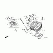 Схема вузла: Перед. головка циліндра для Honda VT750 Shadow Spirit
