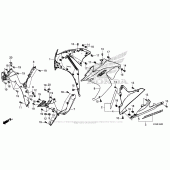 Схема вузла: Middle Cowl + Under Cowl для Honda CBR300R