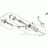 Схема вузла: Стартер електричний для Honda VT750 Shadow Deluxe