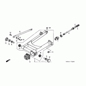 Схема узла: Задний рычаг (Маятник) для Honda VT1100 Shadow Spirit