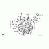 Схема вузла: Головка циліндра для Honda NX500 Dominator