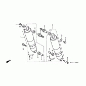 Схема узла: Задний амортизатор для Honda VT1100 Shadow Spirit