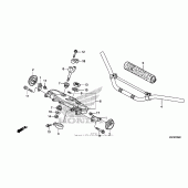 Схема узла: Верхняя траверса & Клипон руля для Honda CRF250 CRF250X