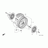 Схема вузла: Переднє колесо для Honda CB1000 CB1000F