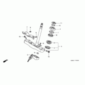 Схема вузла: Рульова траверса для Honda VT750 Shadow Aero