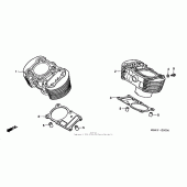 Схема вузла: Циліндр для Honda VT750 Shadow Deluxe