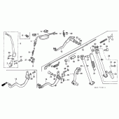 Схема вузла: Педаль гальма / важіль перемикання передач / side stand для Honda XR600