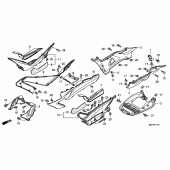 Схема вузла: Floor step / under cover (F JS400D9 / FJS400A) для Honda FJS400 Silver Wing