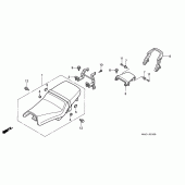 Схема узла: Сиденье и Боковой обтекатель для Honda CBR600 CBR600F