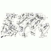 Схема вузла: Вихлопна система (VFR8004 / 5) (VFR800A4 / 5) для Honda VFR800 VFR