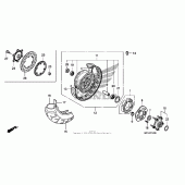 Схема узла: Заднее колесо для Honda VT750 Shadow Phantom