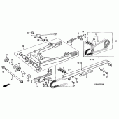 Схема узла: Задний рычаг (Маятник) для Honda CMX250 Rebel
