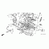 Схема вузла: Головка циліндра (REAR) для Honda VFR800 VFR