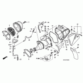 Схема узла: Воздушный фильтр для Honda CRF450 CRF450X