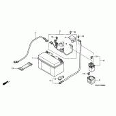 Схема вузла: Акумулятор (CBR900RRY, 1 / RE1) для Honda CBR900RR CBR929RR Fireblade