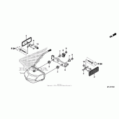 Схема узла: Задний фонарь (Стоп-сигнал) для Honda CBR600 CBR600RR