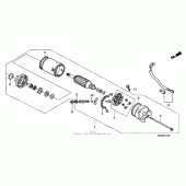 Схема узла: Стартер электрический для Honda VT750 Shadow Spirit
