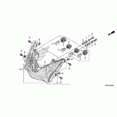 Схема узла: Задний фонарь (Стоп-сигнал) для Honda ST1300 Pan-European Police