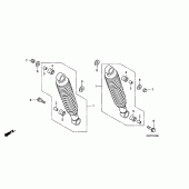 Схема вузла: Задня підвіска для Honda CBF125