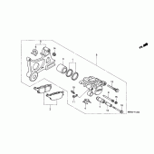 Схема узла: Задний тормозной суппорт для Honda CBR600 CBR600F