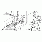 Схема узла: Передний тормозной цилиндр (cbr600ra) для Honda CBR600