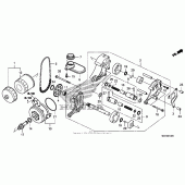 Схема узла: Масляный фильтр + маслонасос для Honda NSA700 DN-01