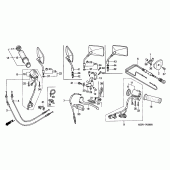 Схема узла: Switch/cable (1) для Honda VT600 Shadow VLX