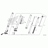 Схема вузла: Вилка передньої осі для Honda CRF1000 Africa Twin