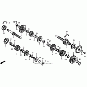 Схема узла: Transmission 89-90 для Honda VTR250 VTR