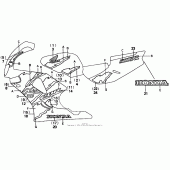Схема узла: Stripe (type4,5) 97 для Honda CBR900RR CBR919RR Fireblade