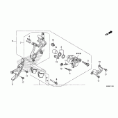 Схема вузла: Задній гальмівний супорт для Honda CRF250 CRF250R