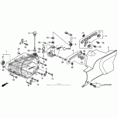 Схема вузла: Ліва кришка картера для Honda VT1300 Fury