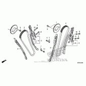 Схема вузла: Ланцюг ГРМ & Натяжник & Заспокоювач для Honda VT1300 Fury