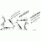 Схема узла: Распредвал и Клапан для Honda GL1500 Valkyrie Deluxe