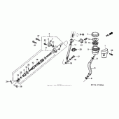 Схема узла: Задний тормозной цилиндр для Honda VTX1800