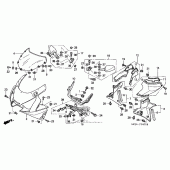 Схема вузла: Upper cowl (2) для Honda CBR900RR CBR954RR Fireblade