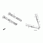 Схема вузла: Шток & Клапан для Honda CB600F Hornet